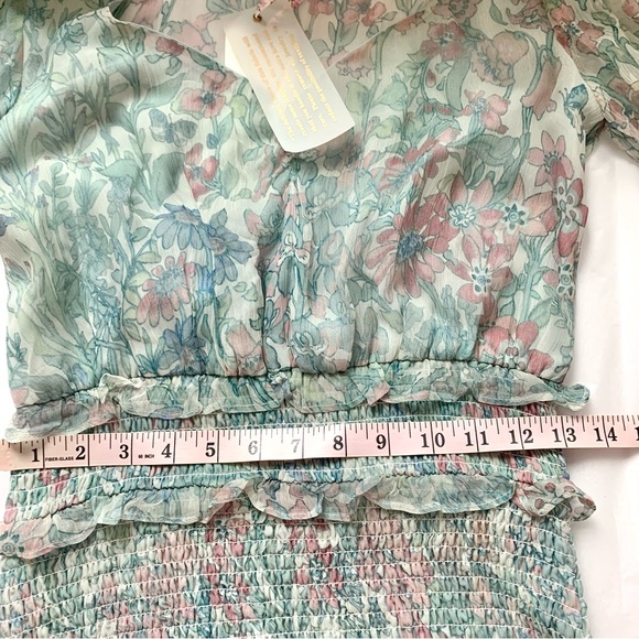 NWT LoveShackFancy Carrillo Asymetric Shirred Dress - Picture 13 of 16